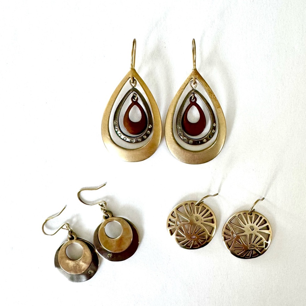 Kenneth Cole Reaction Earrings - 3 Pairs - EUC